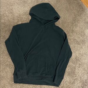 Hooded Pullover Sweatshirt - Dark Green/Blue